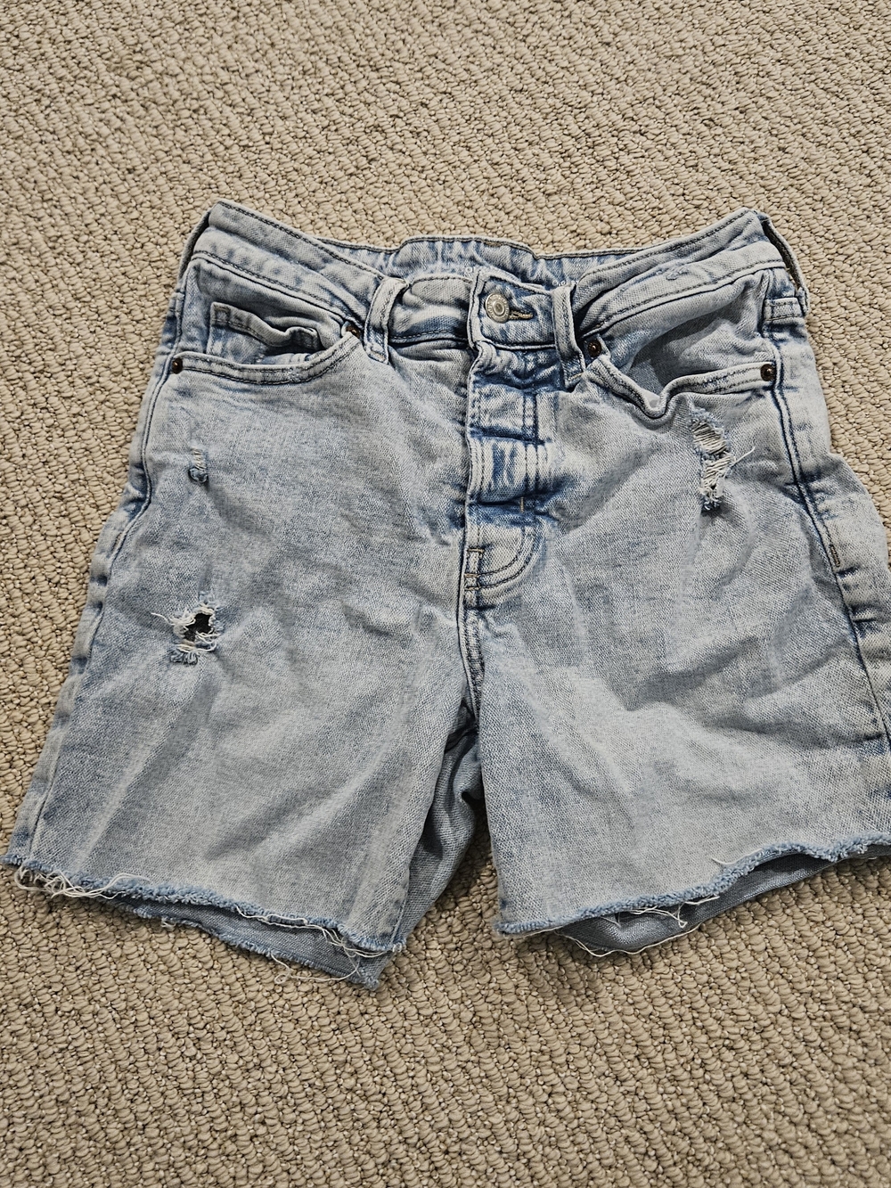 Old Navy Light Blue Distressed Denim Shorts